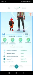 Conta Pokemon GO Nivel 44 (Mega Top)