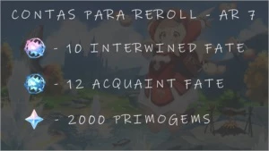 Genshin Impact - Conta AR 7 para Reroll