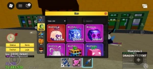 Conta com level máximo Doug no inventário Good humano e frut - Roblox