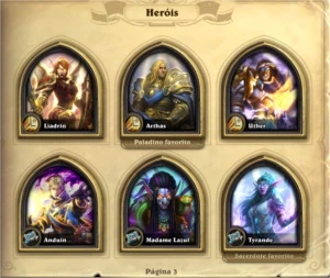 Conta Hearthstone 9 Golden Heros+208 lendárias - Blizzard