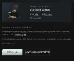 Conta Escape From Tarkov
