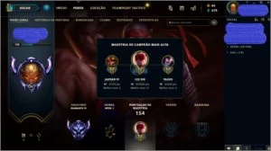CONTA NVL 122, Diamante IV, 53 CHAMPS E 13 SKINS POR R$60,00 - League of Legends LOL