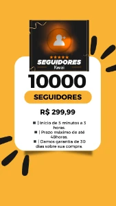 10K Seguidores Kwai - Redes Sociais