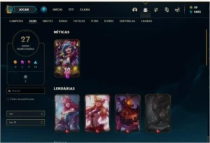 Conta LOL platina - League of Legends