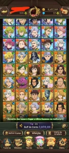 Conta de 7ds lvl. 73 - Seven Deadly Sins