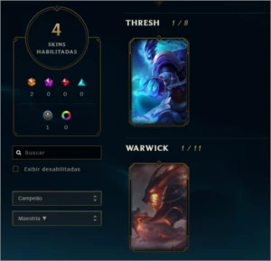 Conta LVL 10 COM 2 SKINS ULTIMATE E THRESH CAMPEONATO - League of Legends LOL