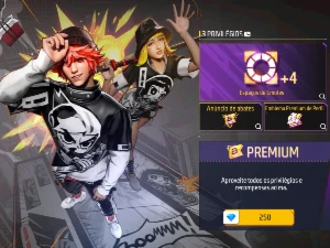 Passe booayh! Free Fire com emote.
