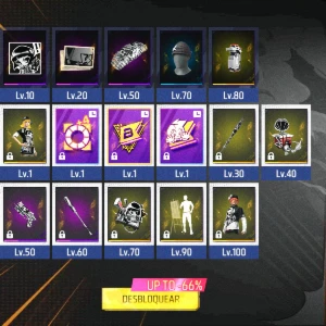Passe booayh! Free Fire com emote.
