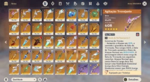 Conta Genshin C Quase Todos Os T5 Do Jogo + 38 Armas T5 + Hk - Genshin Impact