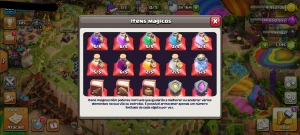 Centro de vila 15 diversas skins de heróis Supercell 🆔 - Clash of Clans