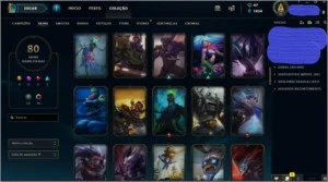 CONTA PLATINA V COM 143 champs E 130 SKINS - League of Legends LOL