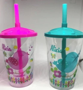 Copo Twister 500ml Personalizado com Tampa e Canudo