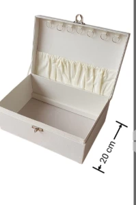 Porta-Joias Grande Branco de 5 Andares - Artesanato e Personalizados