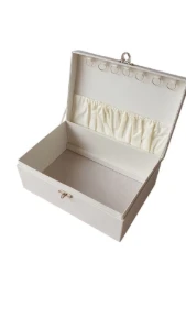 Porta-Joias Grande Branco de 5 Andares - Artesanato e Personalizados