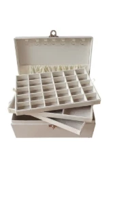 Porta-Joias Grande Branco de 5 Andares - Artesanato e Personalizados