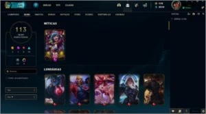 Conta Lol prata 3, 113 skins, quase todos os campeões. - League of Legends