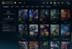 Esmeralda 4 com 42 Champs e 7 Skins - League of Legends LOL