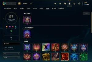Esmeralda 4 com 42 Champs e 7 Skins - League of Legends LOL