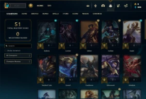 Esmeralda 4 com 42 Champs e 7 Skins - League of Legends LOL