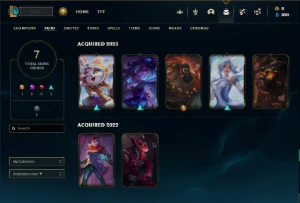 Esmeralda 4 com 42 Champs e 7 Skins - League of Legends LOL
