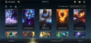 Conta Wild Rift 85 skins - League of Legends: Wild Rift LOL WR