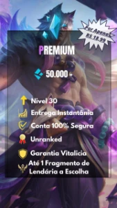 [Br] Conta Smurf Unranked - Escolha A Skin Lendária - League of Legends LOL
