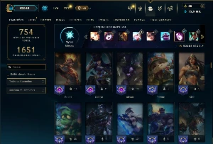 Prata 3 com TODOS os champs e 191 Skins ( MONO SUP ) - League of Legends LOL