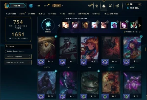 Prata 3 com TODOS os champs e 191 Skins ( MONO SUP ) - League of Legends LOL