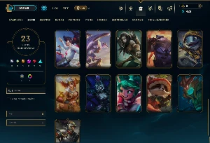 Ferro 1 com 60 Champs e 23 Skins - League of Legends LOL