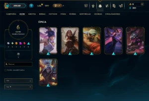 Bronze 3 com 40 Champs e 6 Skins - League of Legends LOL