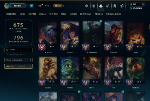 Ouro 3 com TODOS os Champs e 281 Skins ( ADC / JG / TOP ) - League of Legends LOL