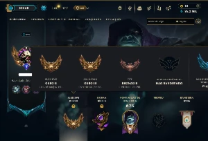 Ouro 3 com TODOS os Champs e 281 Skins ( ADC / JG / TOP )