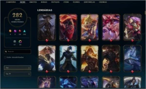 Conta c/ zoe prestigio, 4 skins ultimate, 282 skins+ - League of Legends LOL