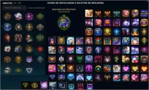 Conta LoL Prata IV com 79 skins e no Lv134, com bordas raras - League of Legends