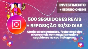 [Instagram] 500 Seguidores - Alta Qualidade