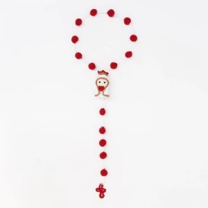 Terço Nossa Senhora de Fátima em Amigurumi - Artesanato e Personalizados