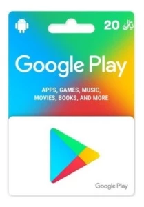 R$20 - Google Play - Gift Cards
