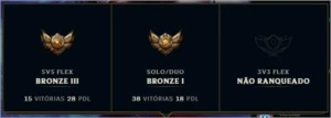Conta Bronze 1 - League of Legends LOL