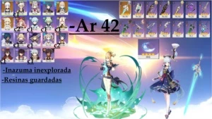Ayka + espada celestial + Jean AR42 - Genshin Impact