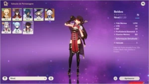 Conta genshin AR 10 - Qiqi + Beidou - Genshin Impact
