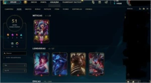 Conta league of legends Diamante2, 129 champs. LOL