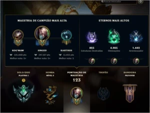VENDA DE CONTA PLATINA - League of Legends LOL