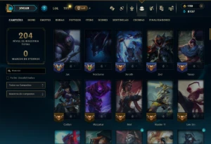 Ouro 3 com 110 Champs e 21 Skins +1 Prestigio - League of Legends LOL