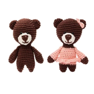 Casal de ursinhos em amigurumi - Artesanato e Personalizados