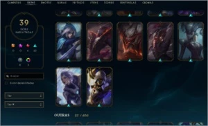 Conta league of legends, gold 4, nunca teve elo, 39 skins LOL