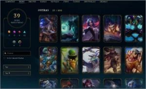 Conta league of legends, gold 4, nunca teve elo, 39 skins LOL