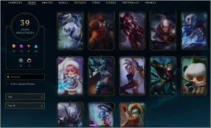 Conta league of legends, gold 4, nunca teve elo, 39 skins LOL