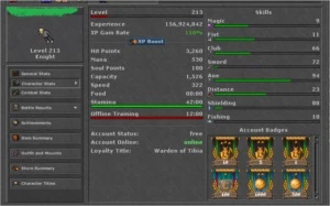 EK 210+ - RP 200 - CONTA COM MAKER SKILL ALTO. ( PVP VERDE) - Tibia
