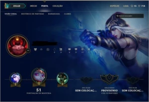 Conta lvl 30 2/2 md10 16 champions - League of Legends LOL