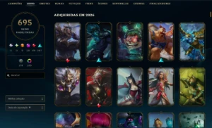 Conta Diamante 1 Mmr Grão-Mestre Todos os campeões 600 skins - League of Legends LOL